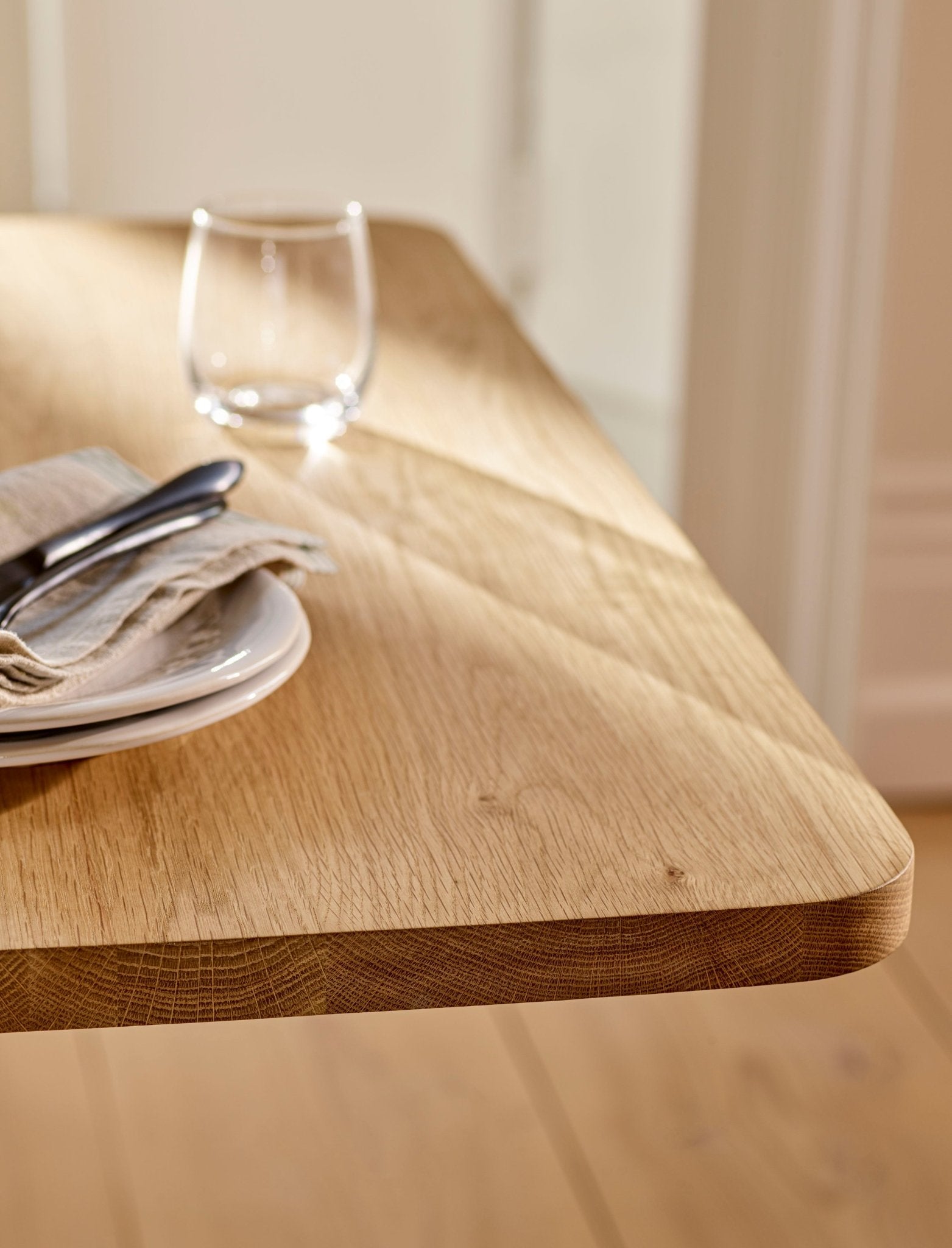 Longworth Extension Dining Table - Oak Wood, Natural Dining Tables - Bokel Home