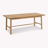 Longworth Extension Dining Table - Oak Wood, Natural Dining Tables - Bokel Home