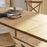 Longworth Extension Dining Table - Oak Wood, Natural Dining Tables - Bokel Home