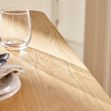 Longworth Extension Dining Table - Oak Wood, Natural Dining Tables - Bokel Home