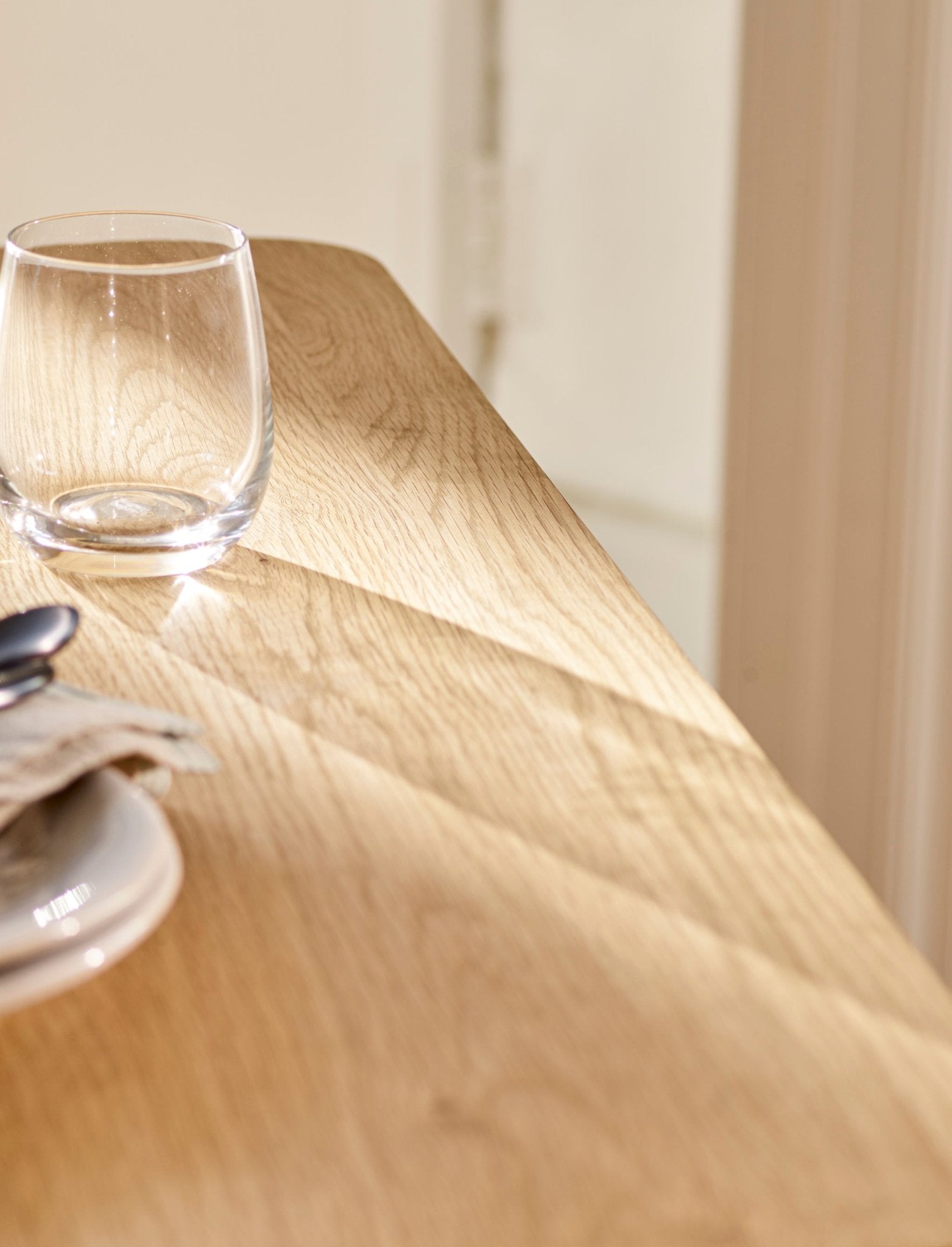Longworth Extension Dining Table - Oak Wood, Natural Dining Tables - Bokel Home