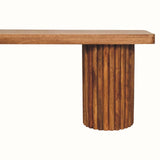Loren Fluted Bench - Amber Oak Bench - Bokel Home