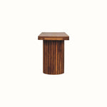 Loren Fluted Bench - Amber Oak Bench - Bokel Home