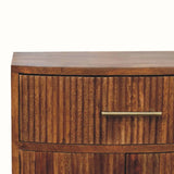 Lorin Ribbed Bedside with Drawer - Amber Oak Bedside Tables - Bokel Home