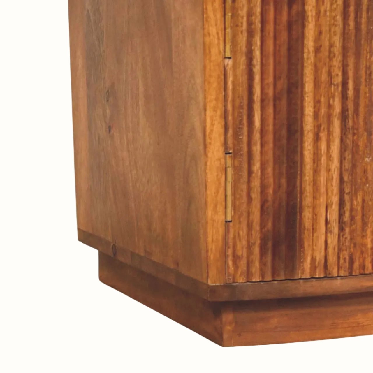 Lorin Ribbed Bedside with Drawer - Amber Oak Bedside Tables - Bokel Home