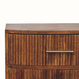 Lorin Ribbed Bedside with Storage, Medium - Amber Oak Bedside Tables - Bokel Home
