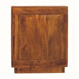 Lorin Ribbed Bedside with Storage, Medium - Amber Oak Bedside Tables - Bokel Home