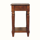 Louis 1 Drawer Bedside Table, Small - Chestnut Bedside Tables - Bokel Home
