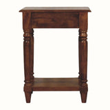 Louis 1 Drawer Bedside Table, Small - Chestnut Bedside Tables - Bokel Home