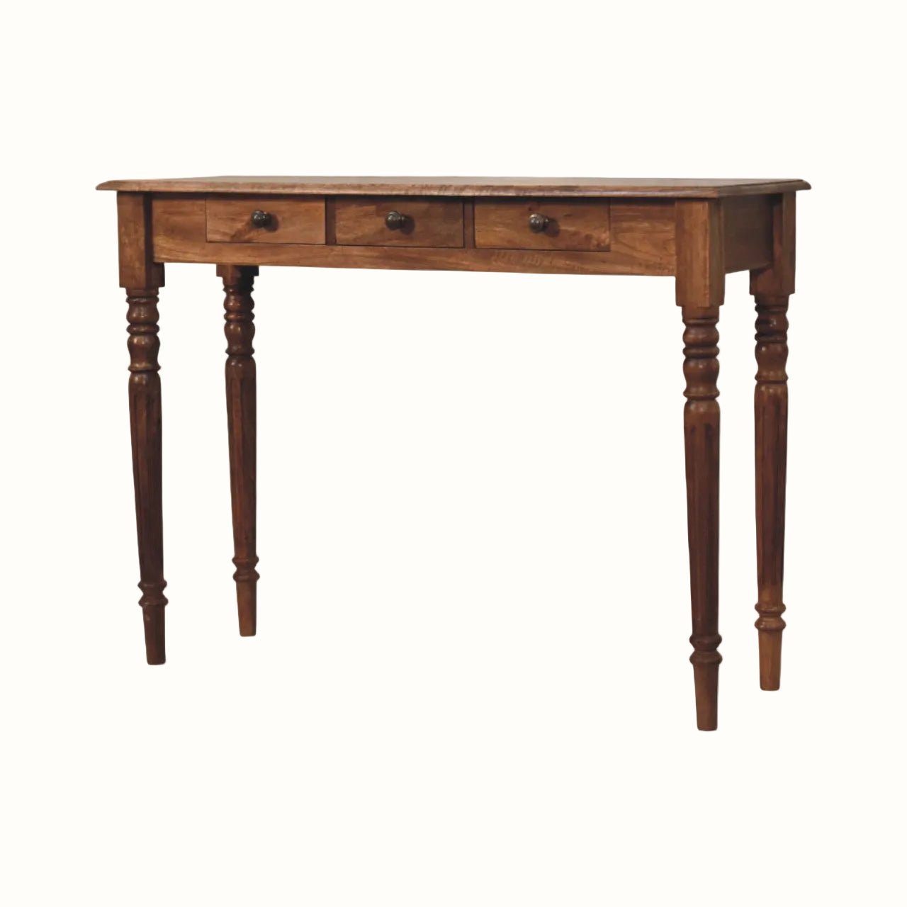 Louis Console Table with 3 Drawers, Large - Honey Caramel Console Tables - Bokel Home