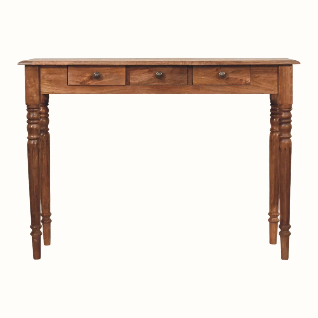 Louis Console Table with 3 Drawers, Large - Honey Caramel Console Tables - Bokel Home
