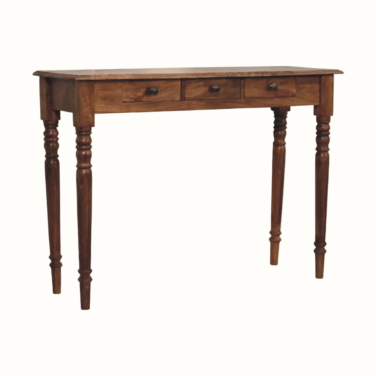 Louis Console Table with 3 Drawers, Large - Honey Caramel Console Tables - Bokel Home