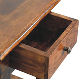 Louis Narrow Bedside Table, Small - Chestnut Bedside Tables - Bokel Home
