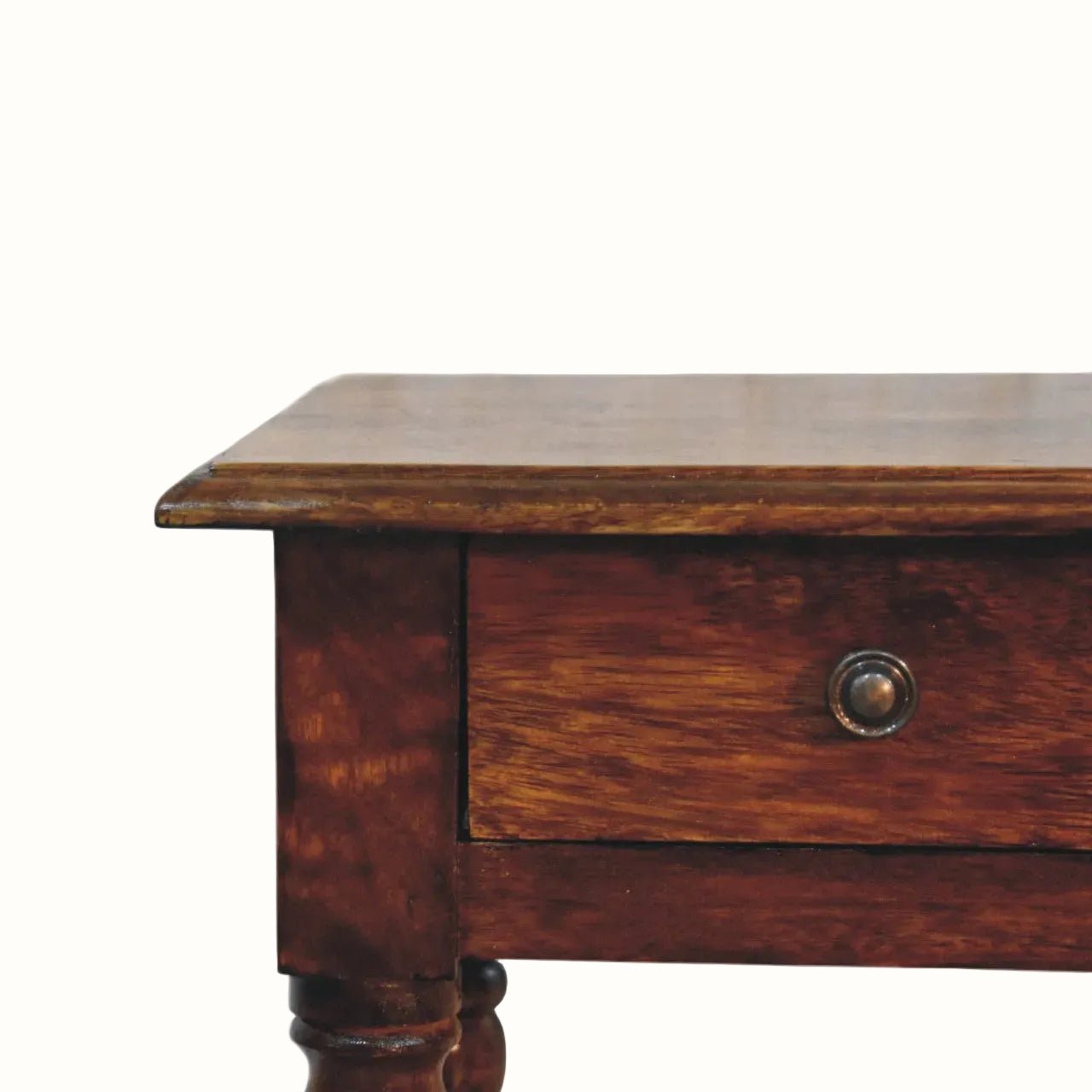 Louis Narrow Bedside Table, Small - Chestnut Bedside Tables - Bokel Home