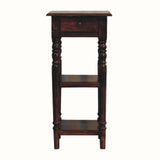 Louis Narrow Bedside Table, Small - Chestnut Bedside Tables - Bokel Home