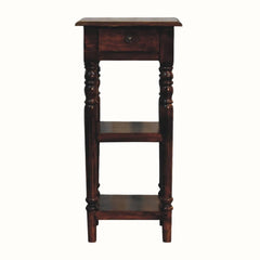 Louis Narrow Bedside Table, Small - Chestnut Bedside Tables - Bokel Home