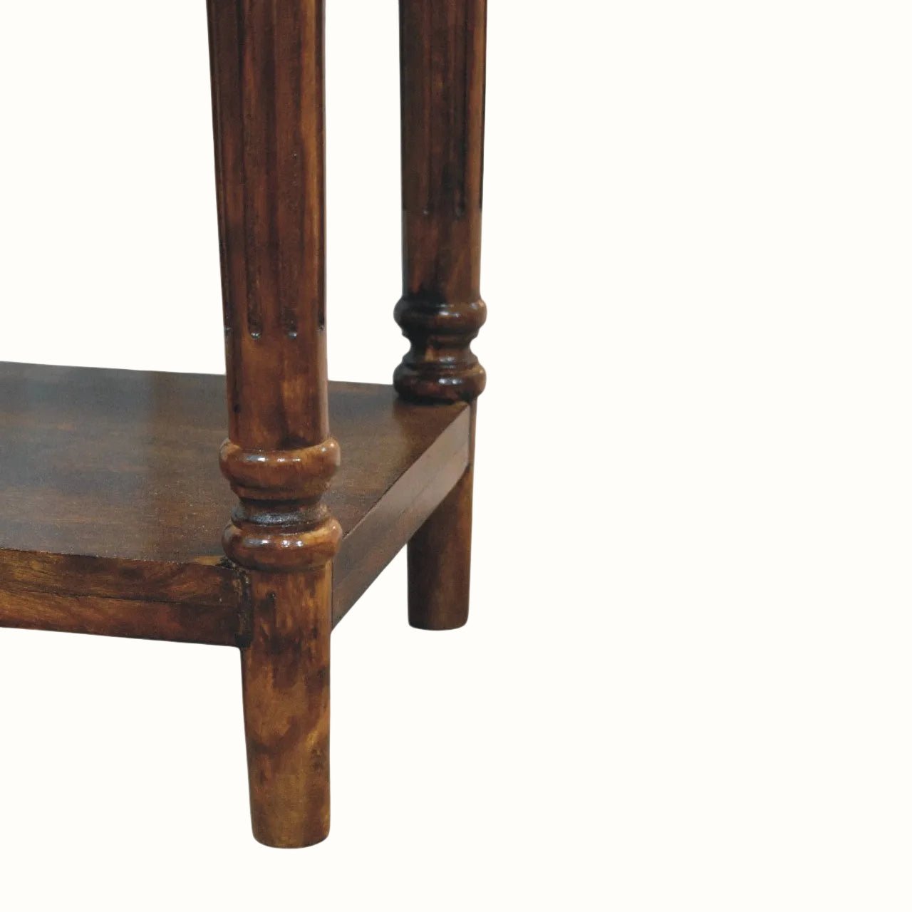 Louis Narrow Bedside Table, Small - Chestnut Bedside Tables - Bokel Home