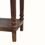 Louis Narrow Bedside Table, Small - Chestnut Bedside Tables - Bokel Home