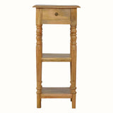 Louis Narrow Bedside Table, Small - Natural Bedside Tables - Bokel Home