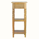 Louis Narrow Bedside Table, Small - Natural Bedside Tables - Bokel Home