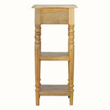 Louis Narrow Bedside Table, Small - Natural Bedside Tables - Bokel Home