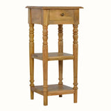 Louis Narrow Bedside Table, Small - Natural Bedside Tables - Bokel Home