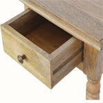 Louis Narrow Bedside Table, Small - Natural Bedside Tables - Bokel Home