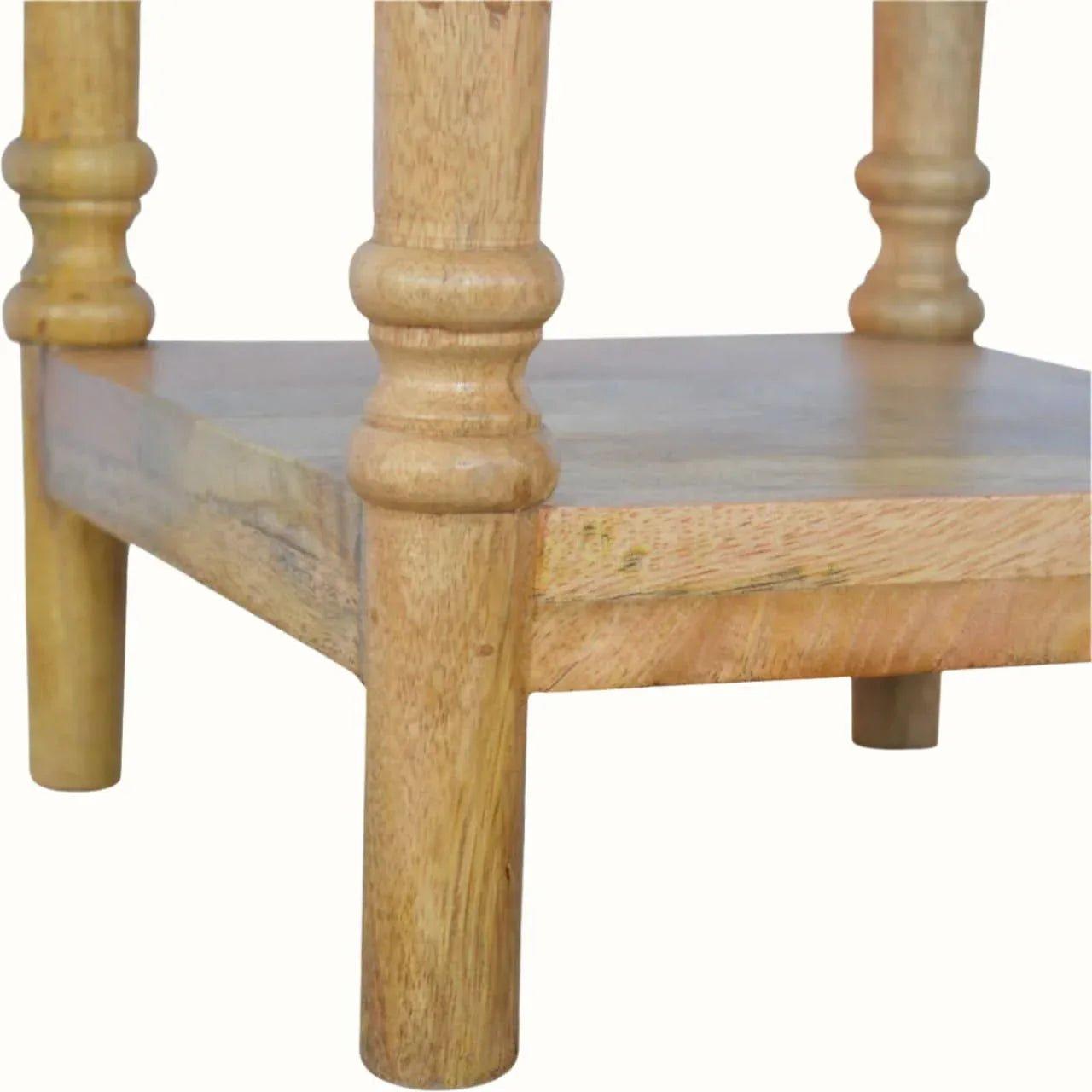 Louis Narrow Bedside Table, Small - Natural Bedside Tables - Bokel Home