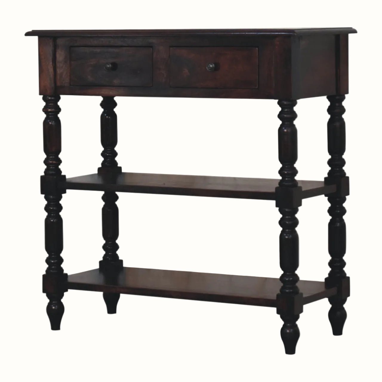 Louis Occasional Table with 2 Drawers, Medium - Cherry Console Tables - Bokel Home