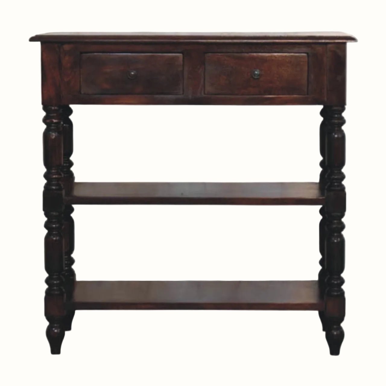 Louis Occasional Table with 2 Drawers, Medium - Cherry Console Tables - Bokel Home