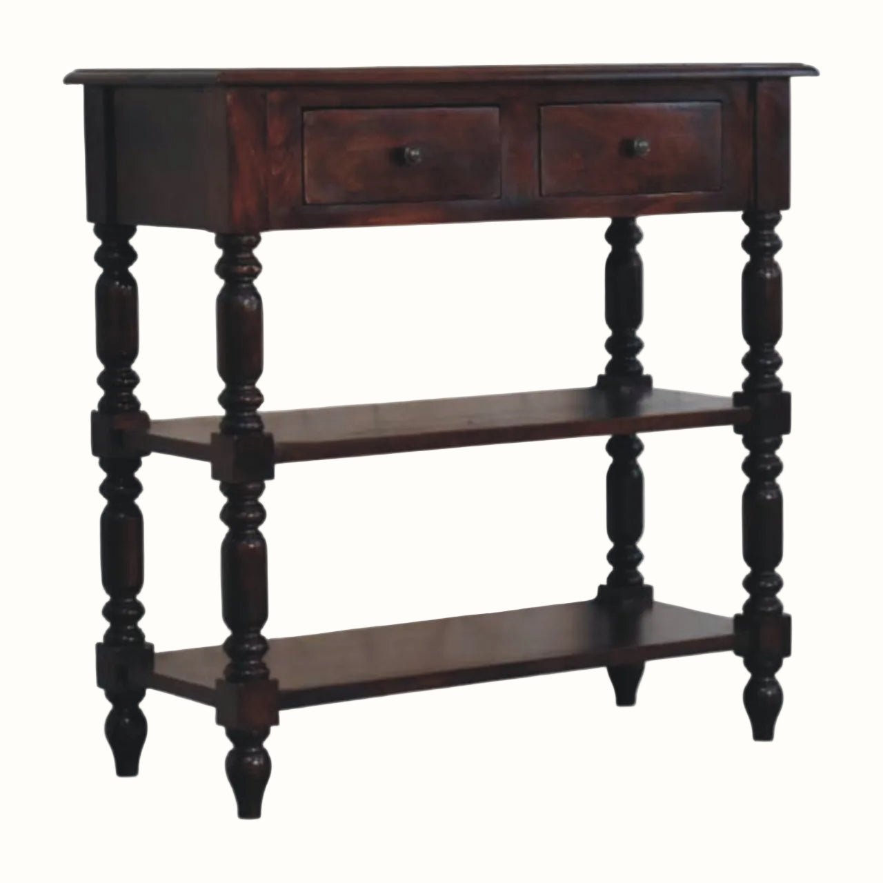 Louis Occasional Table with 2 Drawers, Medium - Cherry Console Tables - Bokel Home