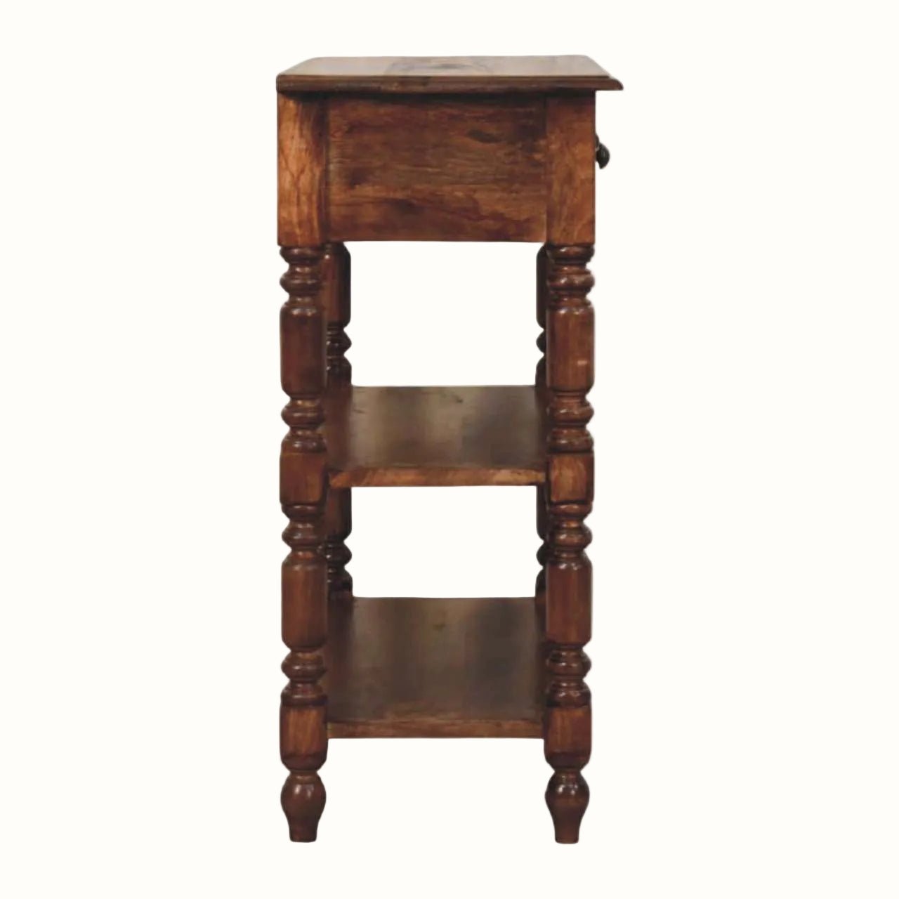 Louis Occasional Table with 2 Drawers, Medium - Chestnut Console Tables - Bokel Home