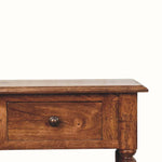 Louis Occasional Table with 2 Drawers, Medium - Chestnut Console Tables - Bokel Home