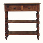 Louis Occasional Table with 2 Drawers, Medium - Chestnut Console Tables - Bokel Home