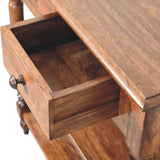 Louis Occasional Table with 2 Drawers, Medium - Chestnut Console Tables - Bokel Home