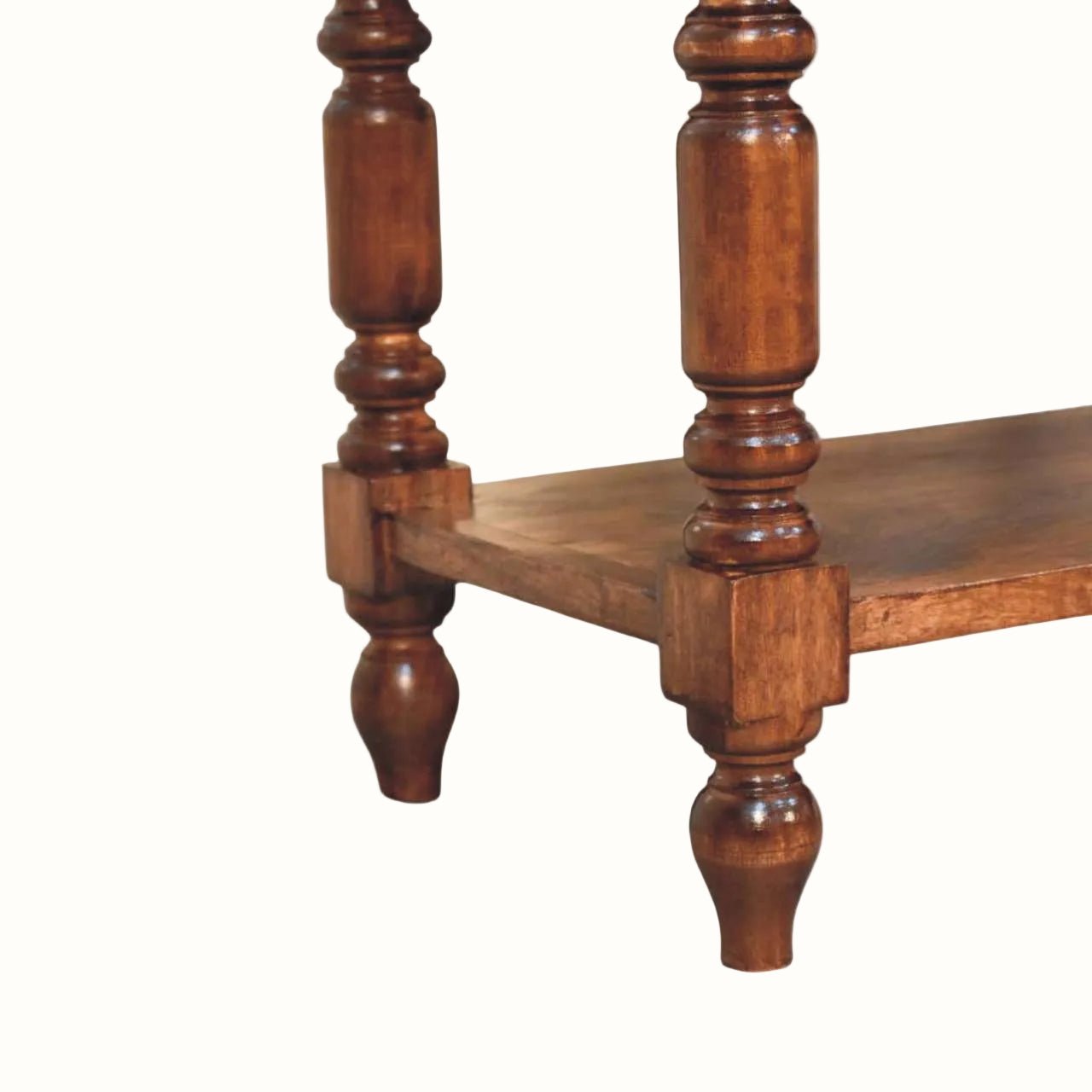 Louis Occasional Table with 2 Drawers, Medium - Chestnut Console Tables - Bokel Home