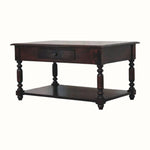 Louis Open Coffee Table with Drawers, Medium - Cherry Coffee Tables - Bokel Home