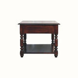 Louis Open Coffee Table with Drawers, Medium - Cherry Coffee Tables - Bokel Home