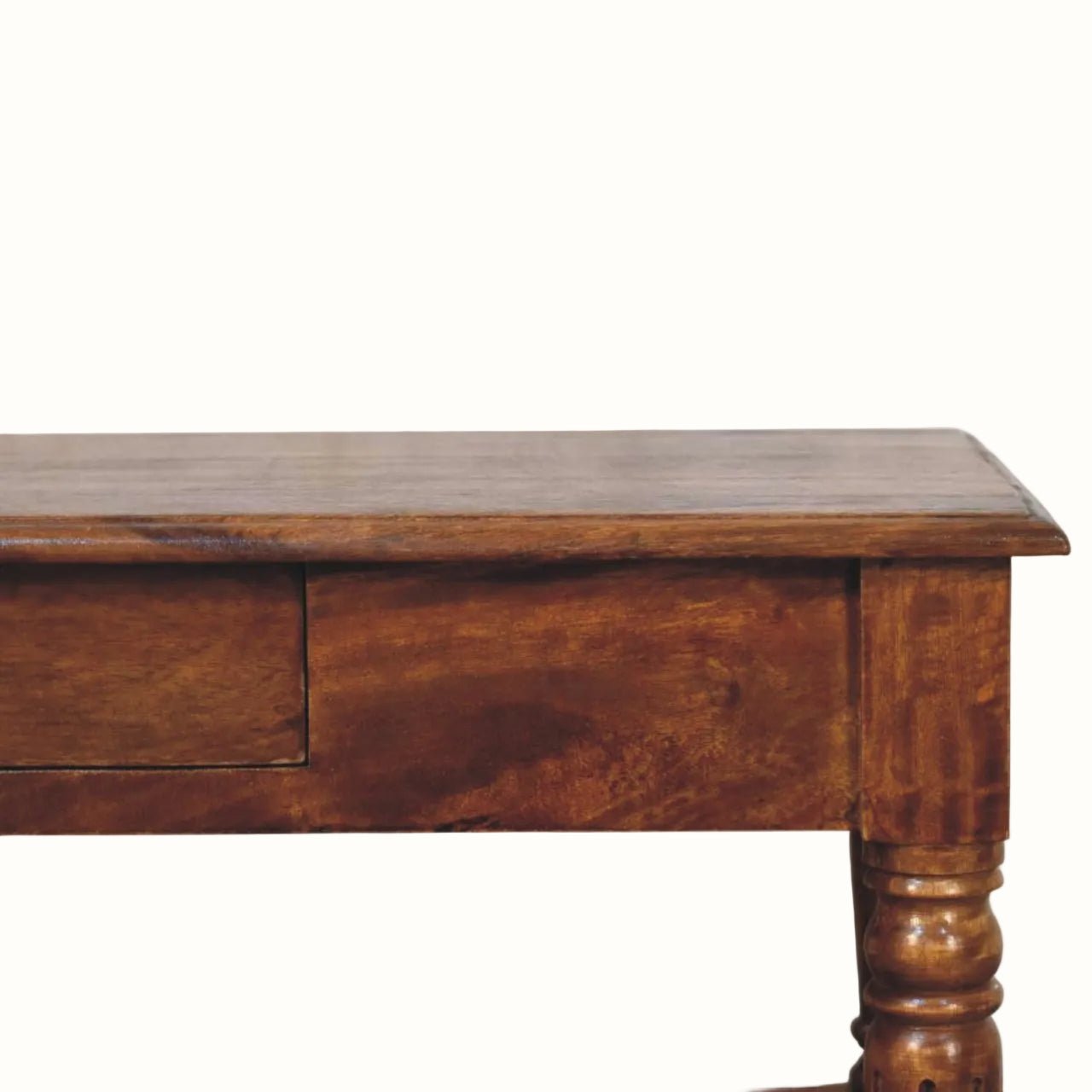 Louis Open Coffee Table with Drawers, Medium - Chestnut Coffee Tables - Bokel Home