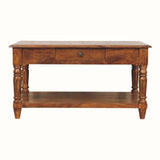 Louis Open Coffee Table with Drawers, Medium - Chestnut Coffee Tables - Bokel Home