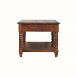 Louis Open Coffee Table with Drawers, Medium - Chestnut Coffee Tables - Bokel Home