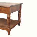 Louis Open Coffee Table with Drawers, Medium - Chestnut Coffee Tables - Bokel Home