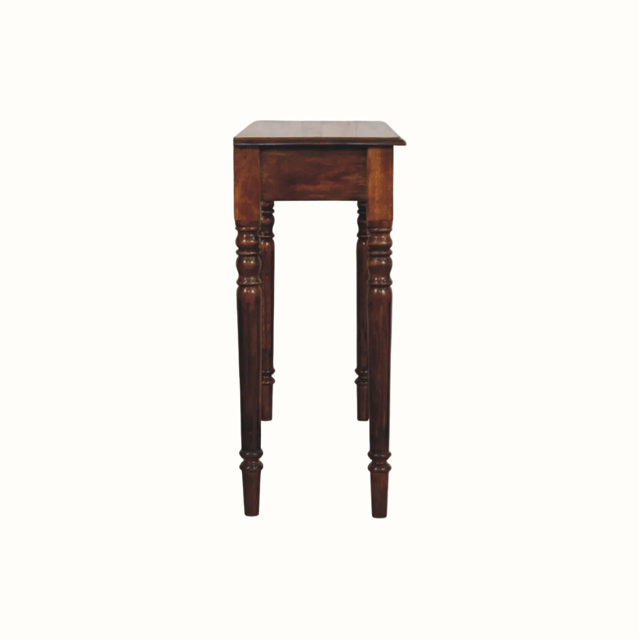 Louis Console Table with 3 Drawers, Large - Chestnut