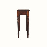 Louis Console Table with 3 Drawers, Large - Chestnut