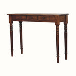 Louis Console Table with 3 Drawers, Large - Chestnut