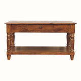 Louis Open Coffee Table with Drawers, Medium - Chestnut Coffee Tables Bokel Home