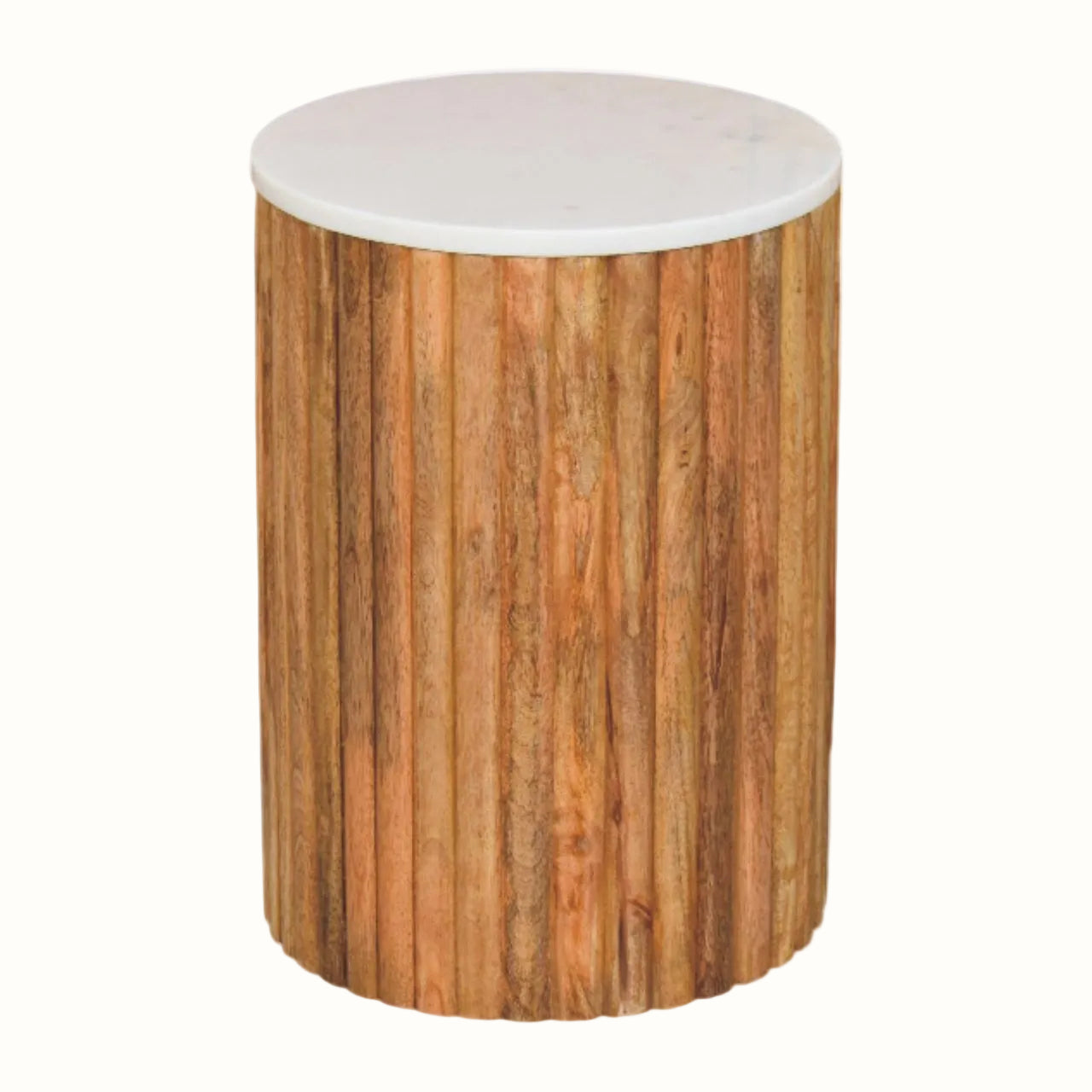 Nova Marble Side Table, Small - Golden Teak