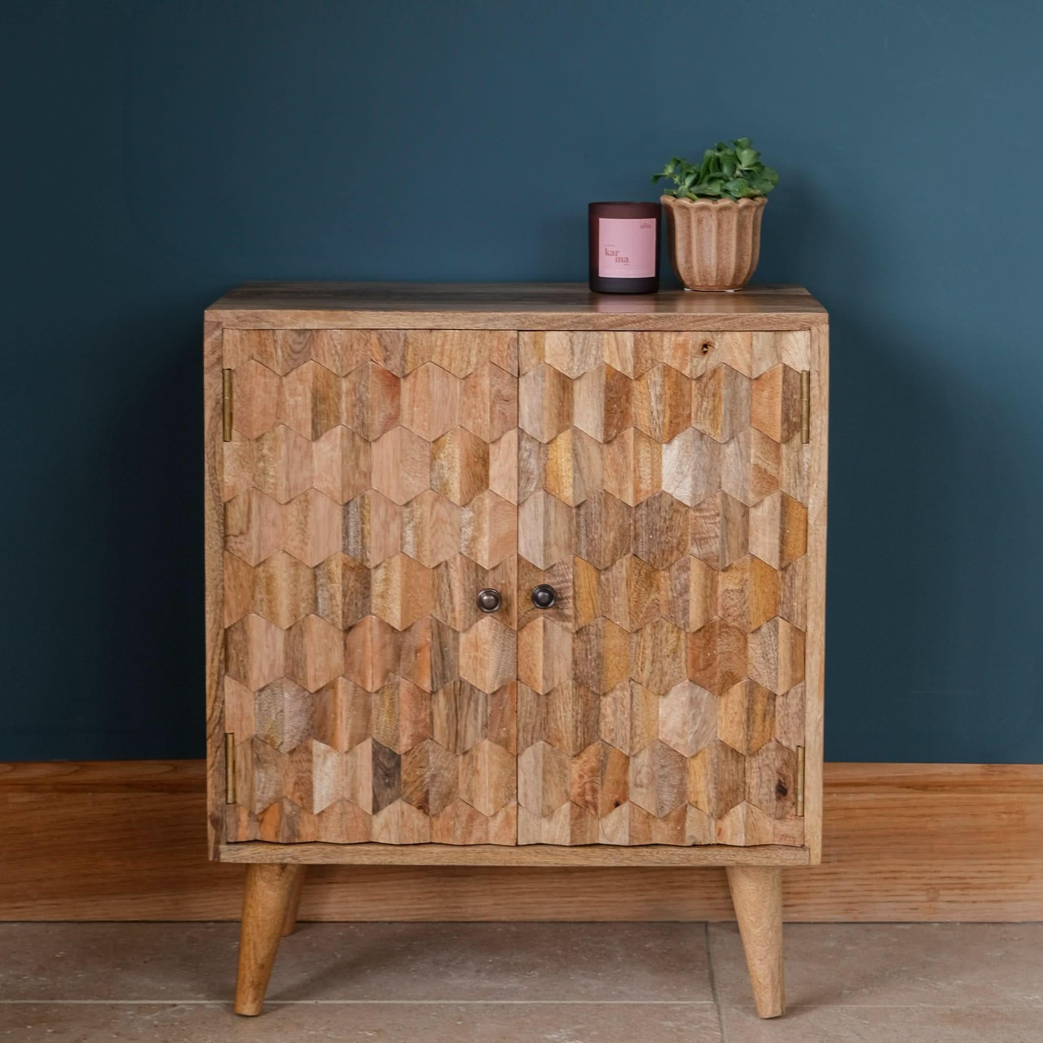 Marina Cabinet, Small - Natural Cabinets & Sideboards - Bokel Home