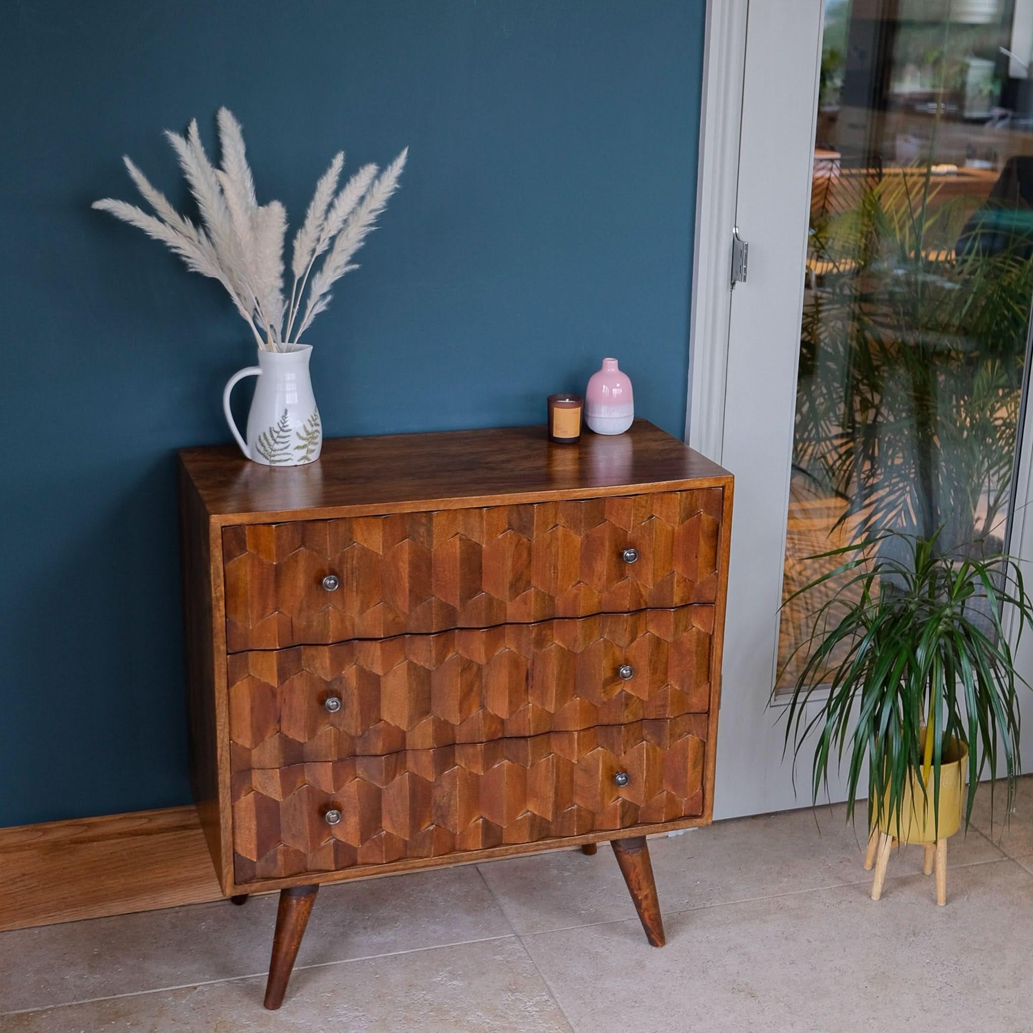 Marina Chest of Drawers, Small - Chestnut - Bokel Home