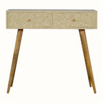Marlo Floral Bone Inlay Console Table Console Tables - Bokel Home